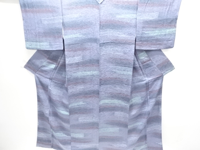 板締め絞り　霞模様小紋着物